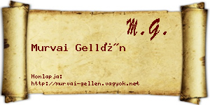 Murvai Gellén névjegykártya